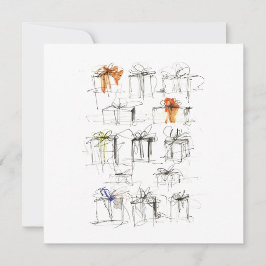 Invitation Boîtes-cadeaux abstraites motif (Devant)
