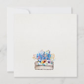 Invitation Boîtes de fleurs d'aquarelle personnalisées (Dos)