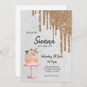 Invitation Boites de gâteau Mariage d'anniversaire (Devant / Derrière)