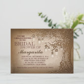 Invitation Boites de massage rustique arbre nuptiale invitati (Debout devant)