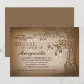 Invitation Boites de massage rustique arbre nuptiale invitati (Devant / Derrière)