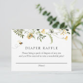 Invitation Boîtier à roulettes Fleurs sauvages jaunes et abei (Debout devant)