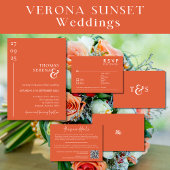Invitation Boîtier de code QR Orange Sunset Verona