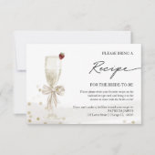 Invitation Boîtier de demande de Fête des mariées Champagne (Devant)