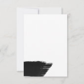 Invitation Boîtier de détail moderne noir + blanc Mariage d'e (Dos)