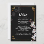 Invitation Boîtier en cerisier blanc & cadre doré (Devant)