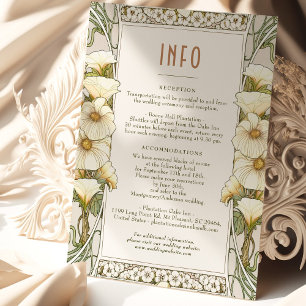 Invitation Boîtier mariage INFO Vintage Art Nouveau Mucha