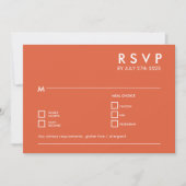 Invitation Boîtier Mariage RSVP Verona Sunset Orange (Devant)