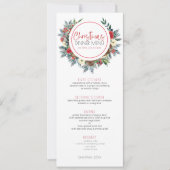 Invitation Boitiers de cerfs avec fleurs de Noël couronnes (Devant)