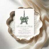 Invitation Bojour Bebe Elégant Baby shower parisien