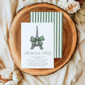 Invitation Bojour Bebe Elégant Baby shower parisien