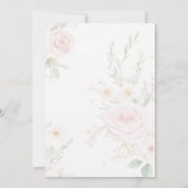 Invitation Bojour Bebe Watercolor Baby shower français (Dos)