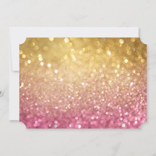 Invitation Bokeh Baby Movie Premier Ticket Style Rose Paillet (Dos)