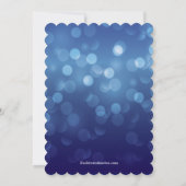 Invitation Bokeh bleu classique allume le 16ème anniversaire (Dos)