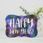 Invitation bokeh de bonne année (Debout devant)