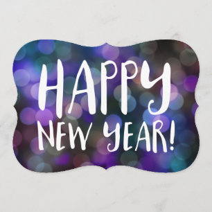 Invitation bokeh de bonne année