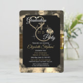 Invitation Bokeh Doctor Stethoscope EKG Graduation Party (Debout devant)