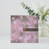 Invitation Bokeh Glam Purple Grey & Gold Anniversaire (Debout devant)