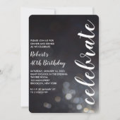 Invitation Bokeh moderne allume l'invitation de fête (Devant)