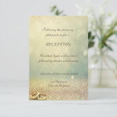 Invitation Bokeh scintillant élégant, anneaux de réception de (Debout devant)