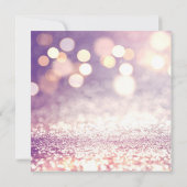 Invitation Bokeh violet et rose, Stock du Bar Couples Douche (Dos)