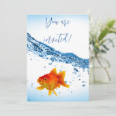 Invitation Bol d'eau sur mesure pour poisson rouge (Debout devant)