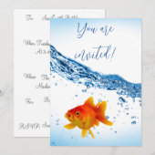 Invitation Bol d'eau sur mesure pour poisson rouge (Devant / Derrière)