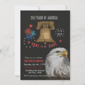 Invitation Bold 250th Anniversary Patriotic Eagle & Liberty  (Devant)