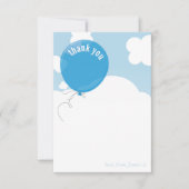 Invitation BOLD BALLOON mignon merci note ciel bleu (Devant)