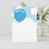 Invitation BOLD BALLOON mignon merci note ciel bleu (Debout devant)