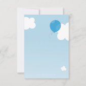 Invitation BOLD BALLOON mignon merci note ciel bleu (Dos)