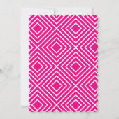 Invitation BOLD BAT MITZVAH angle moderne mignon rose chaud b (Dos)