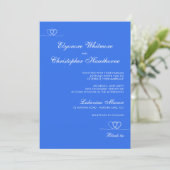 Invitation Bold Blue Modern Chic Mix and Match Wedding (Debout devant)