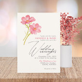 Invitation Bold Boho Chic Fleur sauvage Rustique Floral Maria
