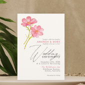 Invitation Bold Boho Chic Fleur sauvage Rustique Floral Maria