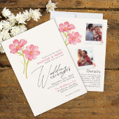 Invitation Bold Boho Chic Fleur sauvage Rustique Floral Maria