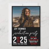 Invitation Bold Classe moderne de 2025 Photo Graduation Party (Devant)