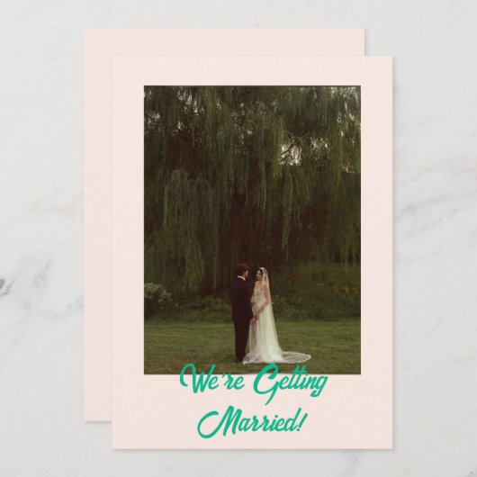 Invitation Bold Classic Western Simple Modern Mariage (Devant / Derrière)