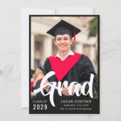 Invitation Bold Custom Graduation Announcement & Party Invite (Devant)