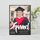 Invitation Bold Custom Graduation Announcement & Party Invite (Debout devant)