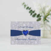 Invitation Bold Damask 45e Anniversaire 4,25x5,5 (Debout devant)