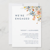 Invitation Bold Elegant Floral Nous sommes engagés pour la pa (Devant)