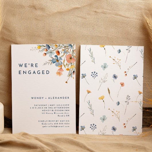 Invitation Bold Elegant Floral Nous sommes engagés pour la pa