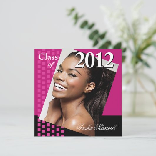 Invitation Bold Fresh Class of 2012 Grad Photo Party (Debout devant)