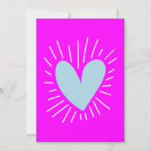 Invitation Bold Fuchsia & Light Blue Anniversaire (Dos)