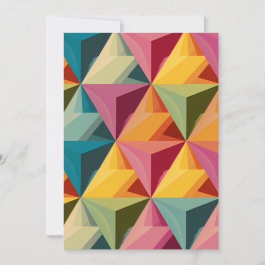 Invitation Bold Geometric Triangle Pattern  (Devant)