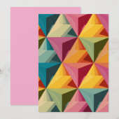 Invitation Bold Geometric Triangle Pattern  (Devant / Derrière)