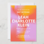 Invitation Bold Gradient Lavande Orange Cool Bar Mitzvah (Devant)