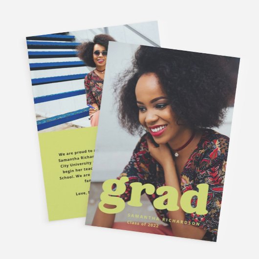 Invitation Bold graduate | Deux fois Photo 2022 Graduation
