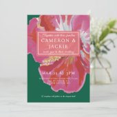 Invitation Bold Hibiscus Tropical Wedding  (Debout devant)